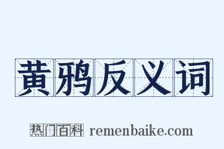 黄鸦反义词是什么意思的图片